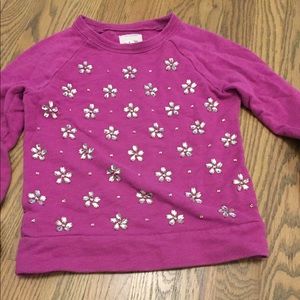 Crewcuts berry colored jeweled sweatshirt